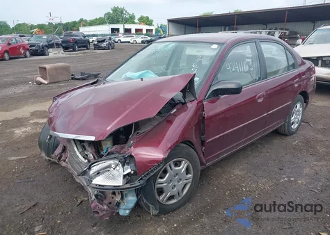 2002 Honda Civic Lx из США, поврежденный, VIN 1HGES16522L002652